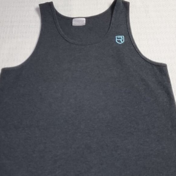 Rise Embroidered Logo Sz. M Grey Tank Top - Picture 4 of 8